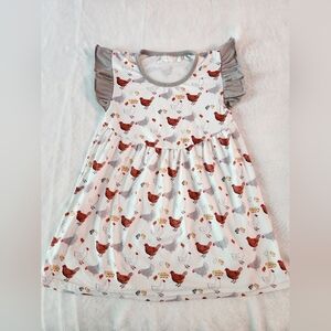 Little Girls size 6 EUC hens & chickens tunic/ dress